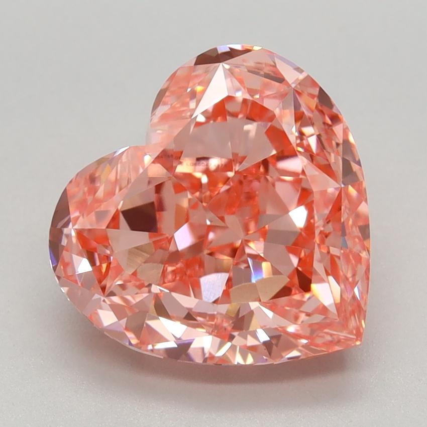 3.17 Ct. Fancy Vivid Pink Heart Lab Grown Diamond