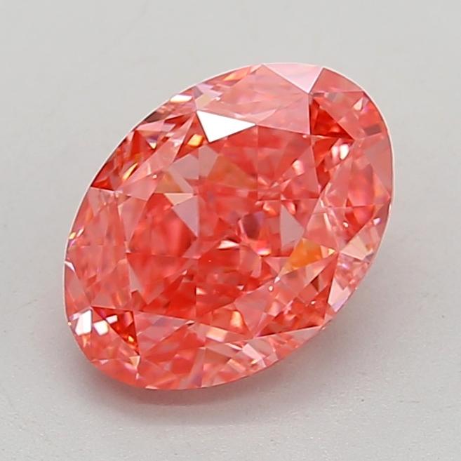 2.87 Ct. Fancy Vivid Pink Oval Lab Grown Diamond