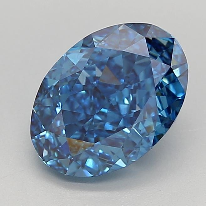 2.39 Ct. Fancy Vivid Blue Oval Lab Grown Diamond
