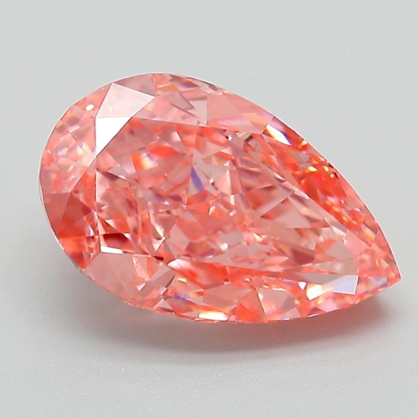 3.07 Ct. Fancy Vivid Pink Pear Lab Grown Diamond