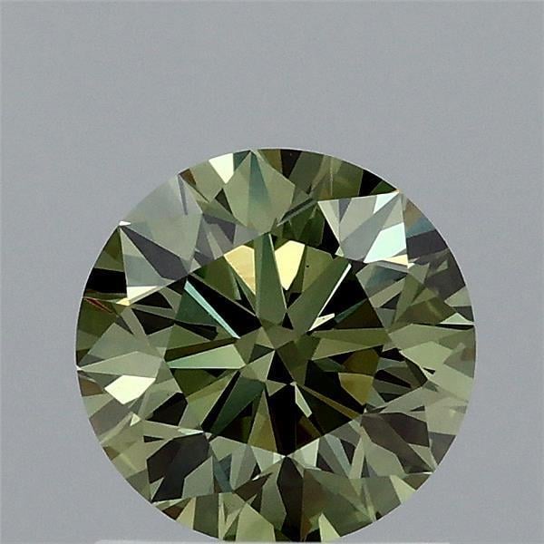 1.10 Ct. Fancy Vivid Green Round Lab Grown Diamond
