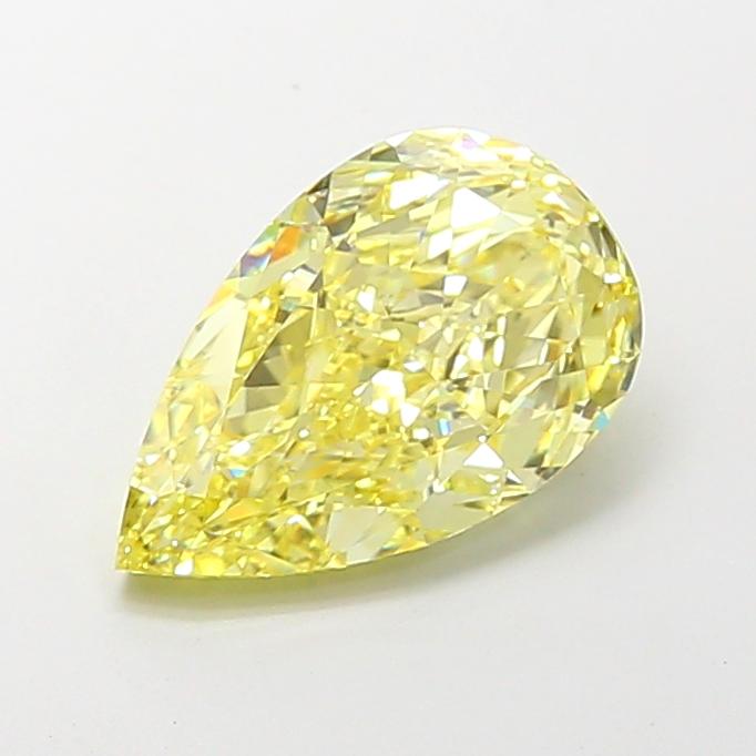 3.58 Ct. Fancy Fancy Yellow Pear Lab Grown Diamond