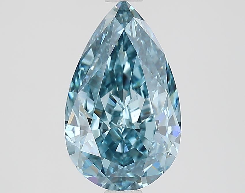 2.09 Ct. Fancy Vivid Blue Pear Lab Grown Diamond