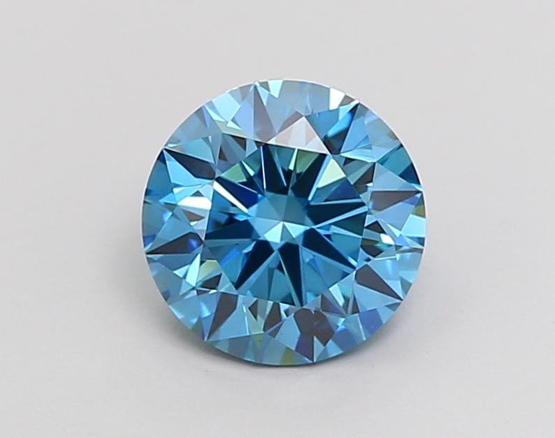 1.59 Ct. Fancy Vivid Blue Round Lab Grown Diamond