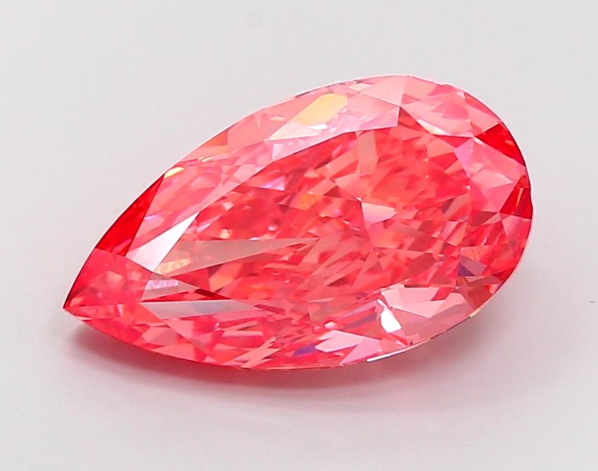 6.35 Ct. Fancy Vivid Pink Pear Lab Grown Diamond