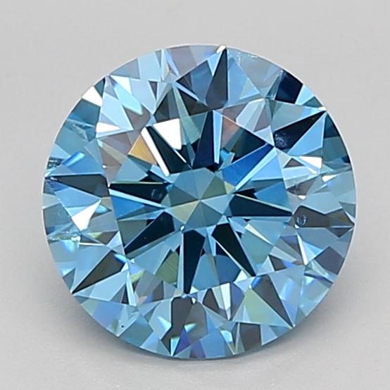 2.20 Ct. Fancy Vivid  Blue Round Lab Grown Diamond