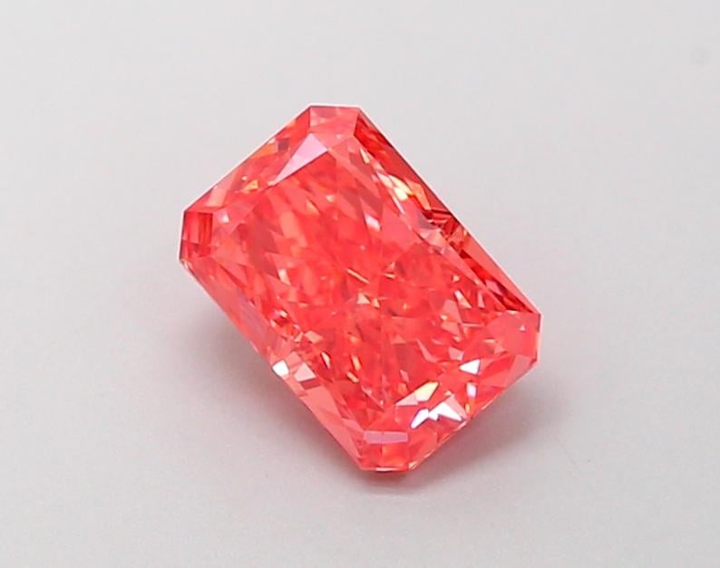 1.03 Ct. Fancy Vivid Orangy Pink Radiant Lab Grown Diamond