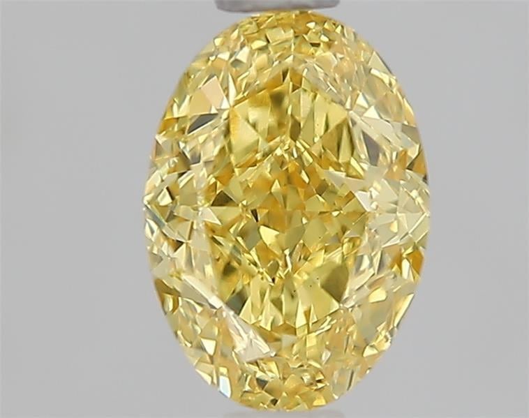1.08 Ct. Fancy Intense  Yellow Oval Lab Grown Diamond