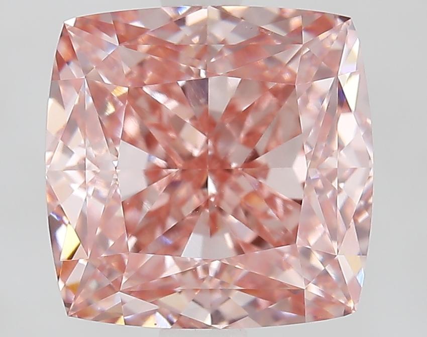 3.72 Ct. Fancy Vivid Pink Cushion Lab Grown Diamond