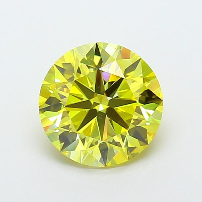 3.01 Ct. Fancy Vivid Yellow Round Lab Grown Diamond