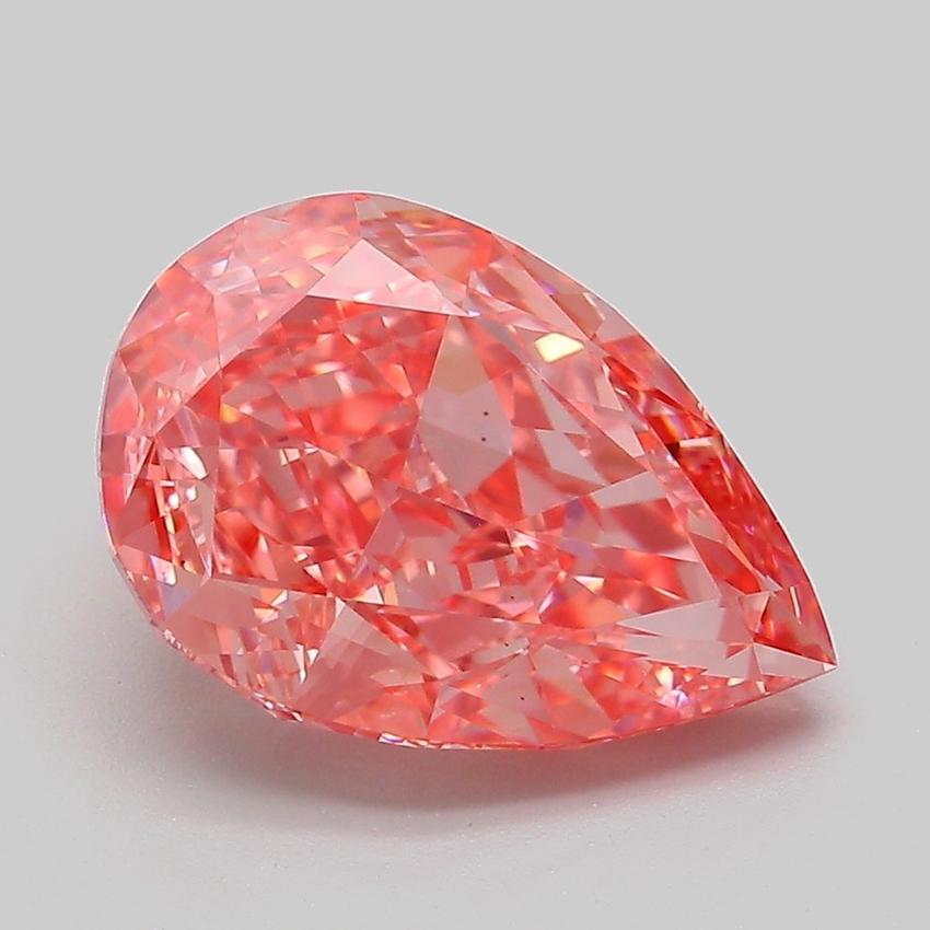 4.04 Ct. Fancy Vivid Pink Pear Lab Grown Diamond