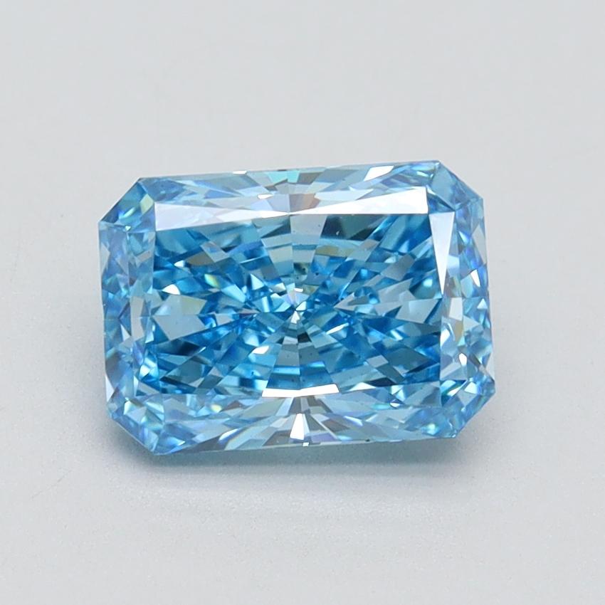 1.51 Ct. Fancy Vivid Blue Radiant Lab Grown Diamond