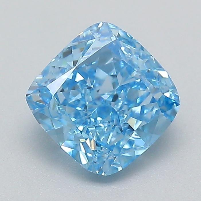 0.70 Ct. Fancy Vivid  Blue Cushion Lab Grown Diamond