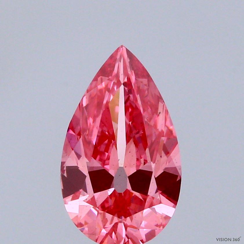 1.59 Ct. Fancy Vivid Pink Pear Lab Grown Diamond