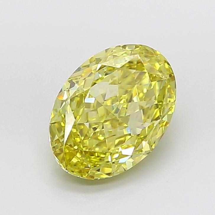 4.10 Ct. Fancy Intense  Yellow Oval Lab Grown Diamond