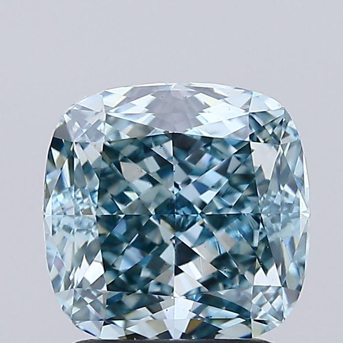 2.00 Ct. Fancy Intense  Blue Cushion Lab Grown Diamond