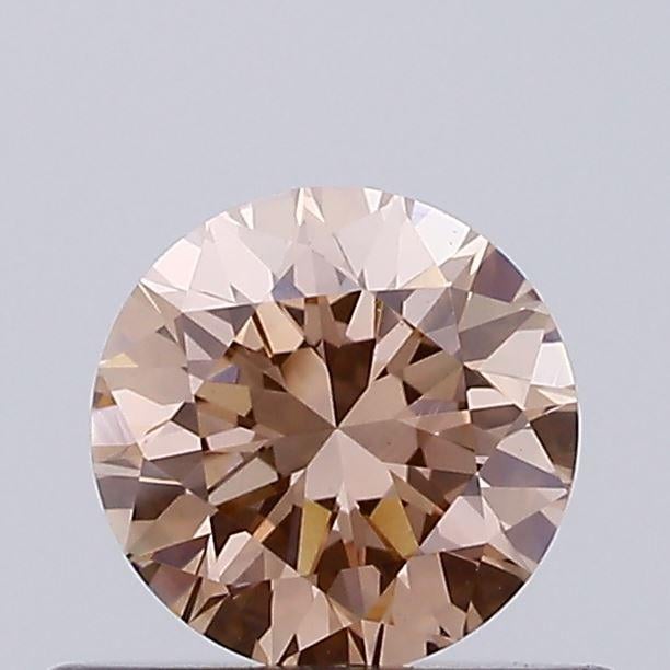0.50 Ct. Fancy Intense Brownish Pink Round Lab Grown Diamond