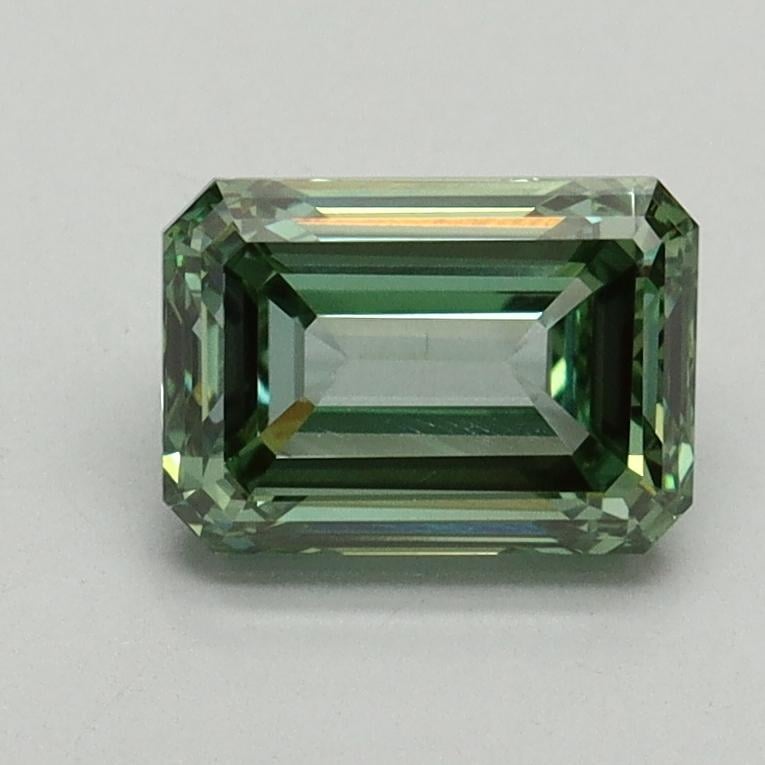 1.38 Ct. Fancy Vivid Pacific Green Emerald Lab Grown Diamond