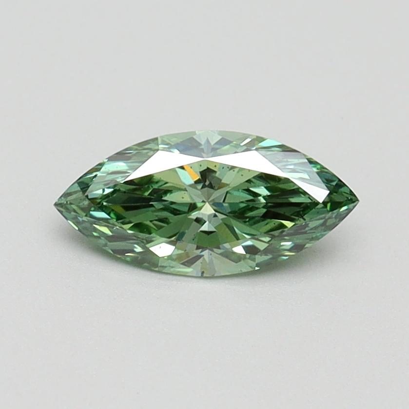 0.51 Ct. Fancy Vivid Green Marquise Lab Grown Diamond
