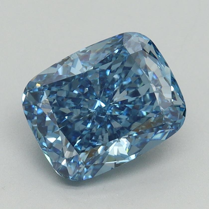2.02 Ct. Fancy Vivid Blue Cushion Lab Grown Diamond