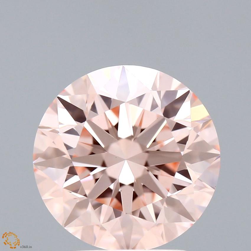 3.06 Ct. Fancy Intense Pink Round Lab Grown Diamond