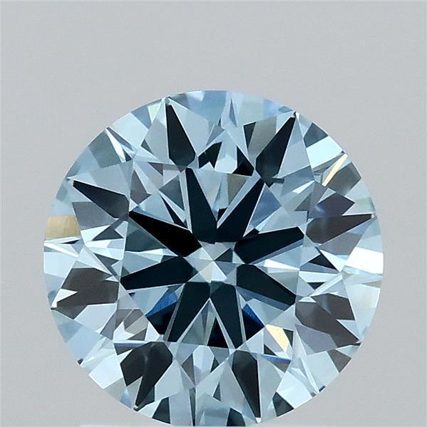 1.62 Ct. Fancy Vivid Blue Round Lab Grown Diamond