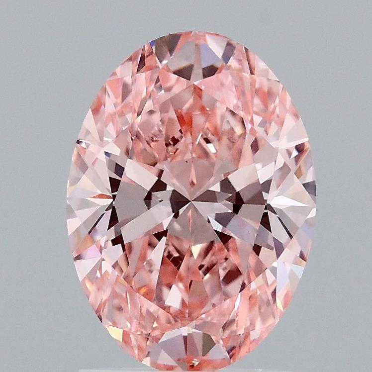 1.73 Ct. Fancy Vivid Pink Oval Lab Grown Diamond