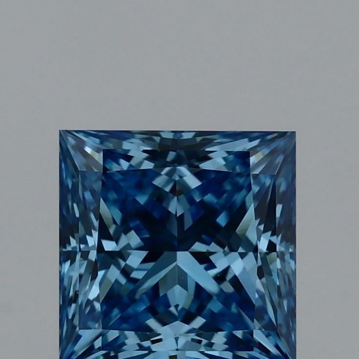 1.00 Ct. Fancy Vivid Blue Princess Lab Grown Diamond