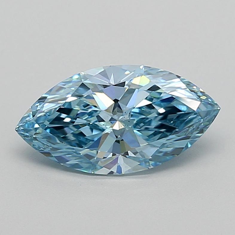 2.06 Ct. Fancy Vivid  Blue Marquise Lab Grown Diamond