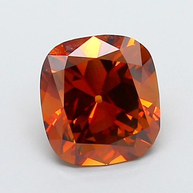 2.33 Ct. Fancy Fancy Orange Cushion Lab Grown Diamond