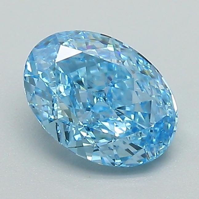 1.08 Ct. Fancy Vivid Blue Oval Lab Grown Diamond