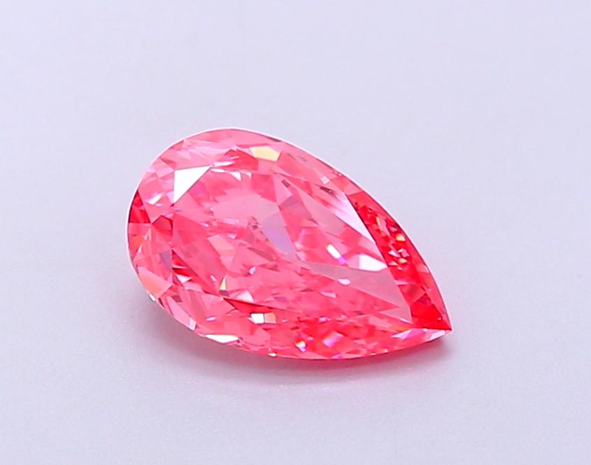 1.34 Ct. Fancy Vivid  Pink Pear Lab Grown Diamond