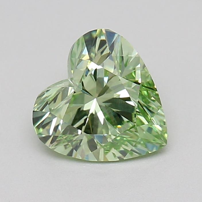 0.56 Ct. Fancy Vivid Green Heart Lab Grown Diamond