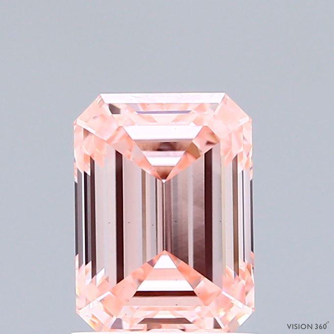 1.56 Ct. Fancy Vivid Pink Emerald Lab Grown Diamond