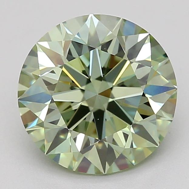 1.54 Ct. Fancy Vivid  Green Round Lab Grown Diamond