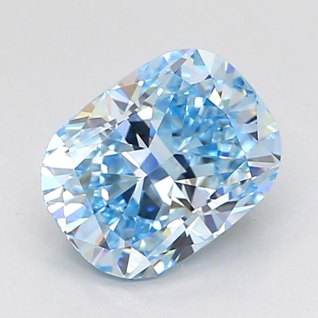 1.54 Ct. Fancy Vivid Blue Cushion Lab Grown Diamond