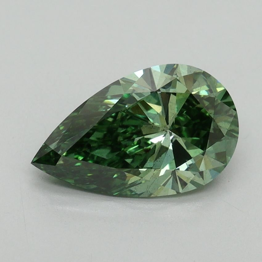 1.67 Ct. Fancy Vivid Green Pear Lab Grown Diamond