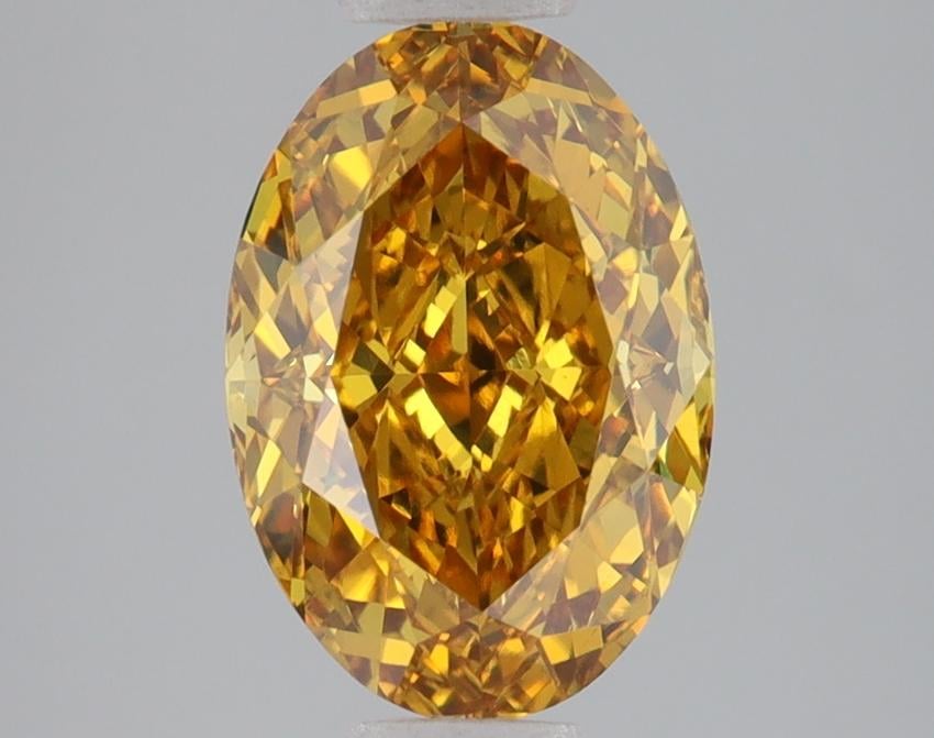 2.81 Ct. Fancy Brown Yellow Oval Lab Grown Diamond