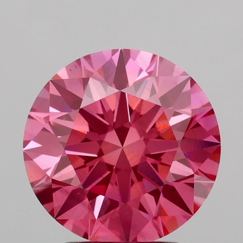 3.06 Ct. Fancy Vivid Pink Round Lab Grown Diamond