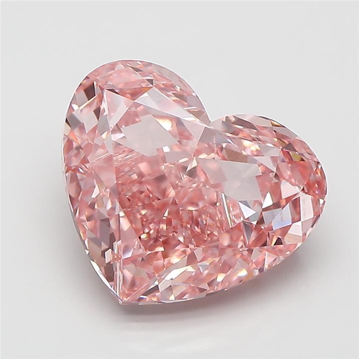 5.05 Ct. Fancy Vivid Pink Heart Lab Grown Diamond