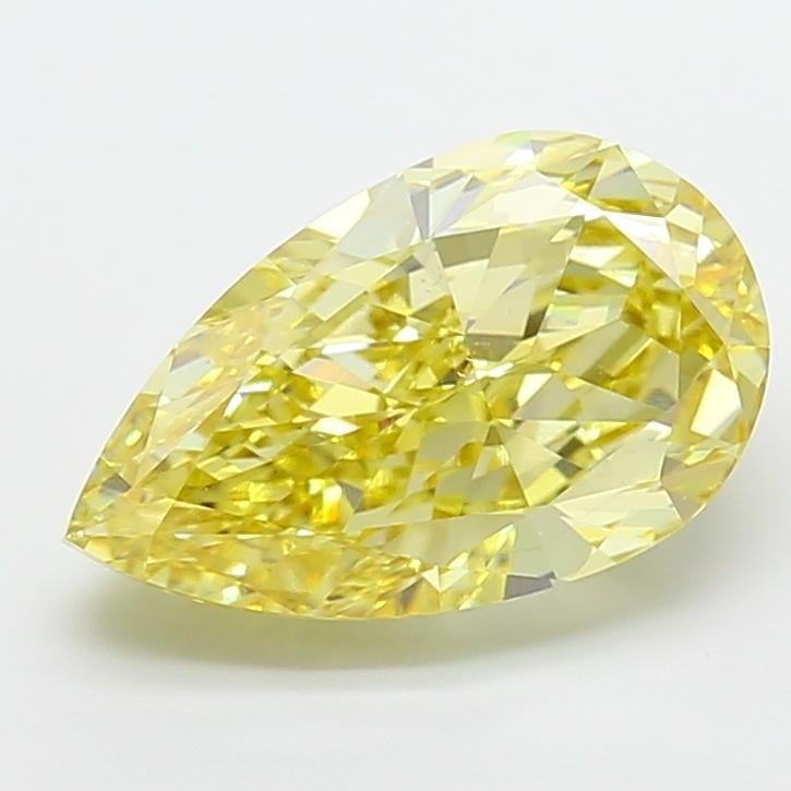 6.04 Ct. Fancy Yellow Pear Lab Grown Diamond