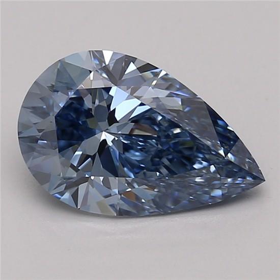 2.08 Ct. Fancy Vivid Blue Pear Lab Grown Diamond