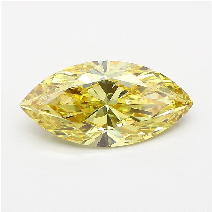 5.01 Ct. Fancy Intense Yellow Marquise Lab Grown Diamond