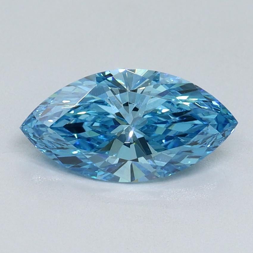 0.92 Ct. Fancy Vivid Malibu Blue Marquise Lab Grown Diamond