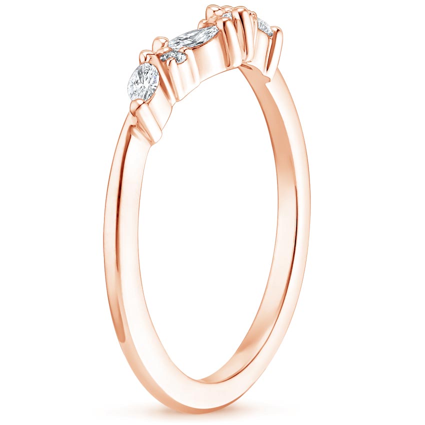 14K Rose Gold Yvette Diamond Ring, large side view