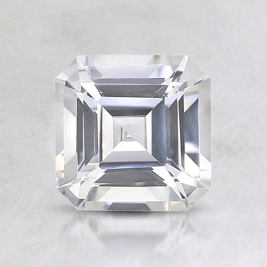 6mm White Asscher  Sapphire