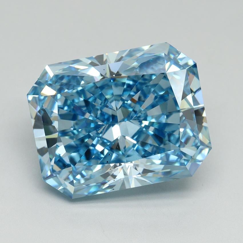 9.20 Ct. Fancy Vivid Blue Radiant Lab Grown Diamond