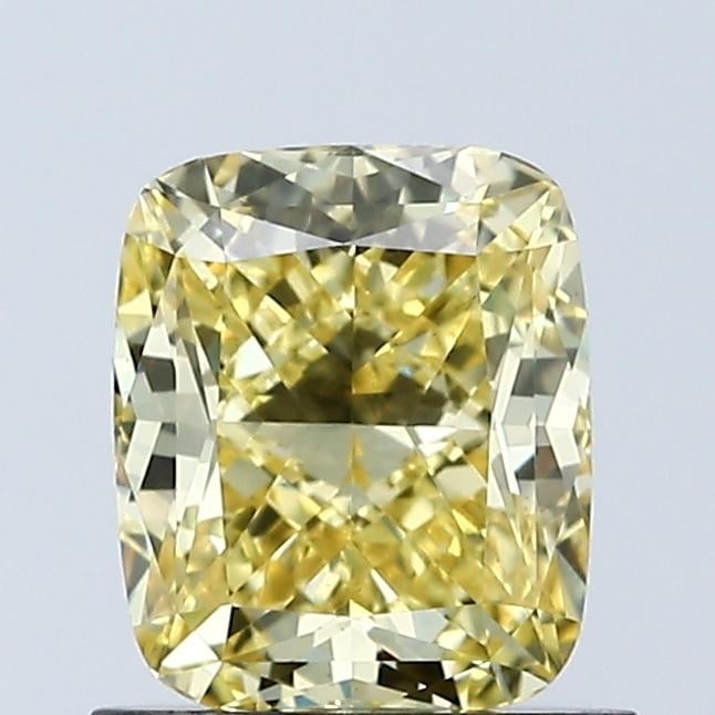 1.03 Ct. Fancy Intense Yellow Cushion Lab Grown Diamond