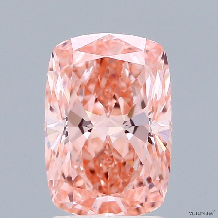 2.08 Ct. Fancy Vivid Pink Cushion Lab Grown Diamond