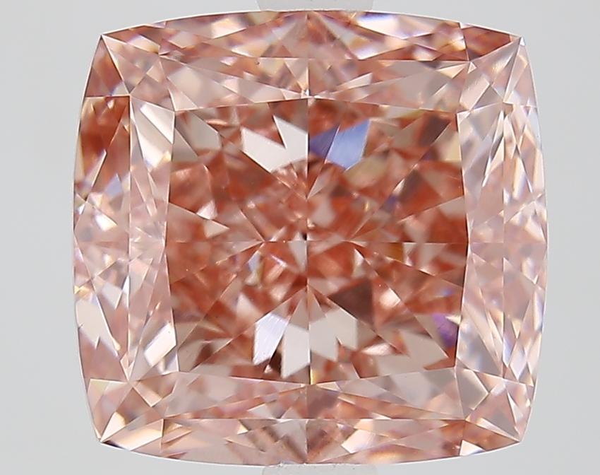 4.49 Ct. Fancy Vivid Pink Cushion Lab Grown Diamond